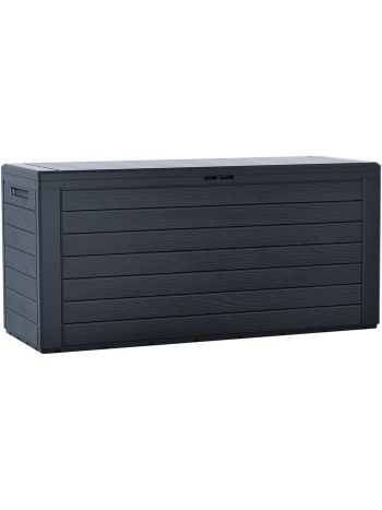 Gartenbox Aufbewahrung Wasserdicht 280 Liter, Aufbewahrungsbox Garten, Auflagenbox Groß, Kissenbox, Anthrazit